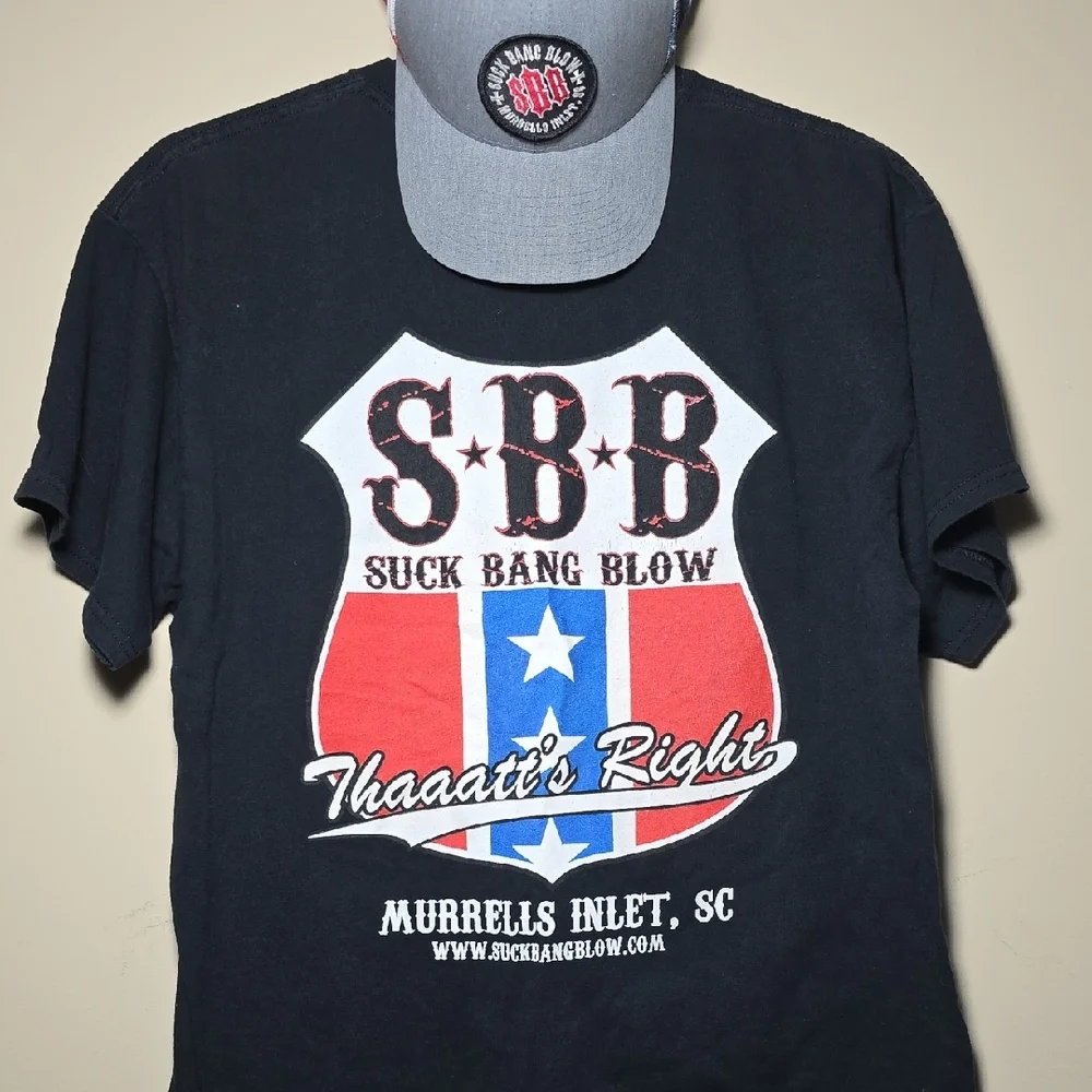 Suck Bang Blow Murrells Inlet, SC. Graphic Tee & Hat Set - Picture 7 of 8